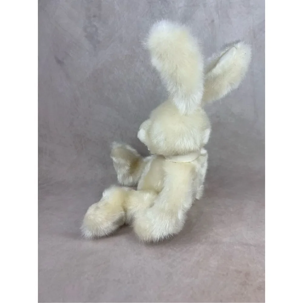 Vintage Sugar Puff Russ Berrie White Rabbit Soft Toy Plush 14”